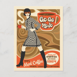 Go-Mojo-Kaffee Postkarte