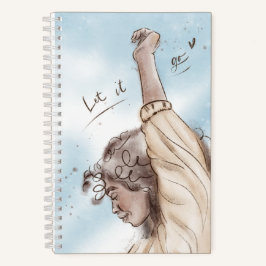 Go-Notebook gelassen | Frau Blue Sky Notizbuch