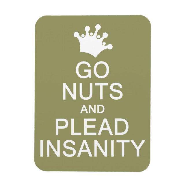 GO NUTS benutzerdefinierter Farbmagnet Magnet (Vertikal)