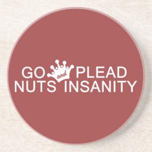 GO NUTS benutzerdefinierter Untersetzer