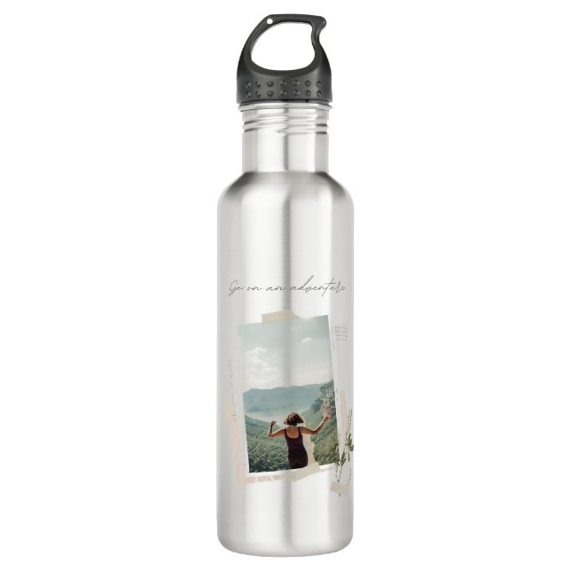 Go on an adventure Water Bottle Edelstahlflasche (Vorderseite)
