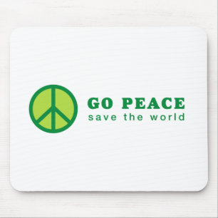 Go Peace (grün) Mousepad