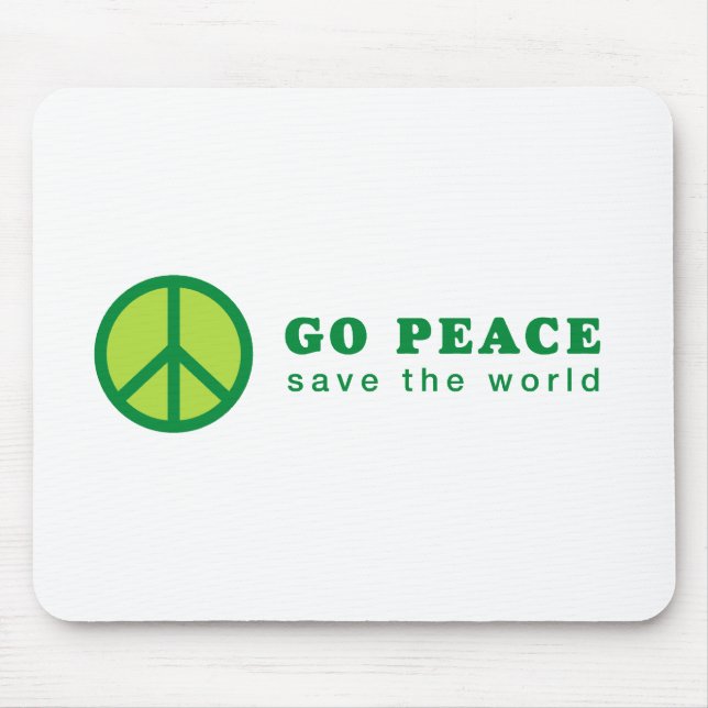 Go Peace (grün) Mousepad (Vorne)