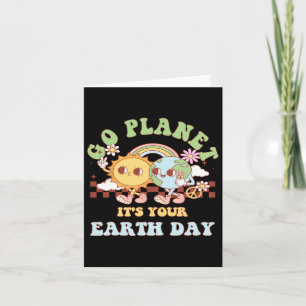 Go Planet sein Earth Day Lehrer Kinder Niedliches Karte