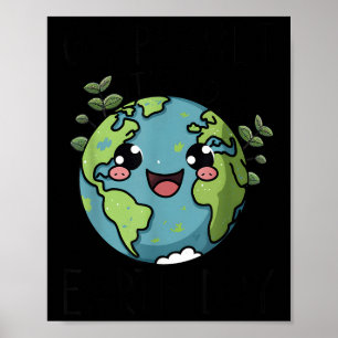 Go Planet sein Earth Day Lehrer Kinder Niedliches  Poster