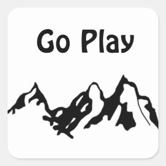 Go Play Quadratischer Aufkleber