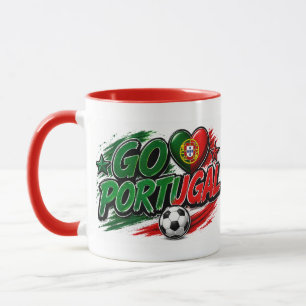 GO PORTUGAL Fan Portugiesischer Stolz Fußball Tasse