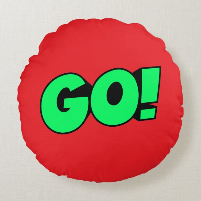 GO! Power Rundes Kissen (Vorderseite)