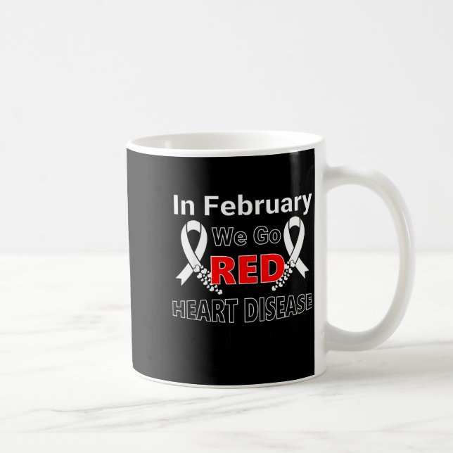 Go Red - American Heart Health Month Awareness In  Kaffeetasse (Rechts)