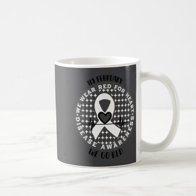 Go Red - American Heart Health Month Awareness In  Kaffeetasse (Rechts)