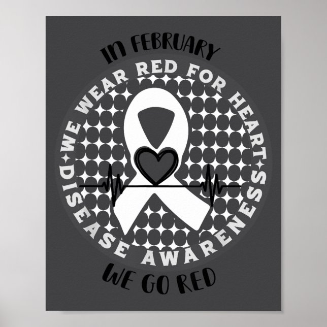 Go Red - American Heart Health Month Awareness In  Poster (Vorne)