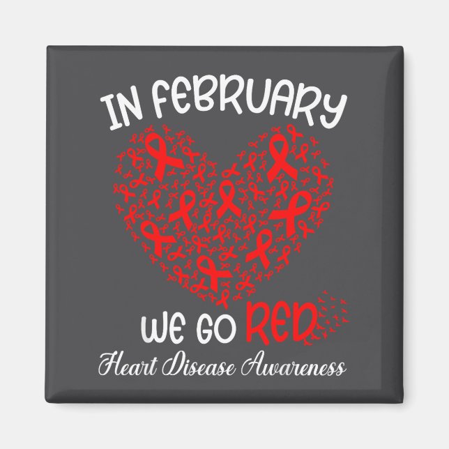 Go Red - American Heart Month Awareness In Februar Magnet (Vorne)