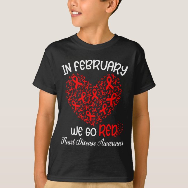 Go Red - American Heart Month Awareness In Februar T-Shirt (Vorderseite)