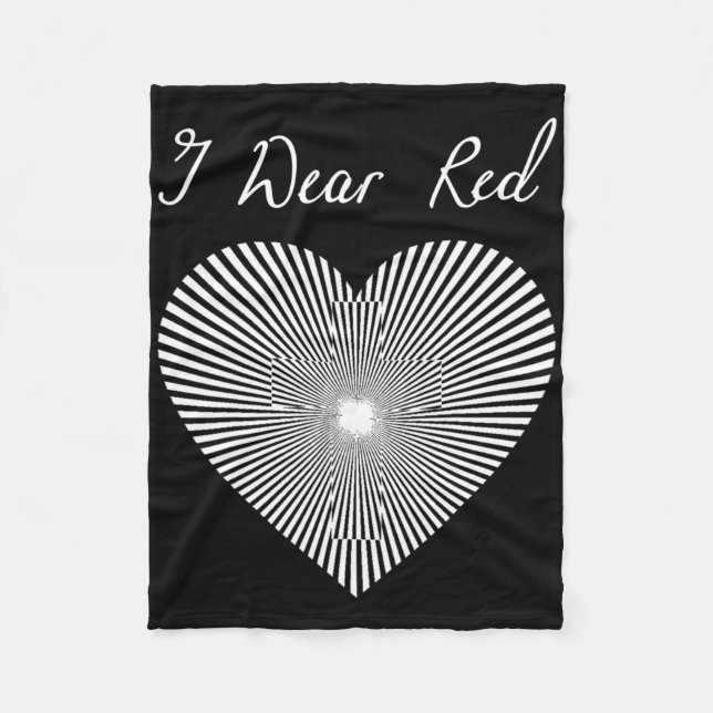 Go Red Day Heart Ribbon Costume Heart Disease Mont Fleecedecke (Vorderseite)