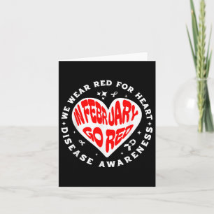 Go Red - February American Heart Health Monat Awar Karte
