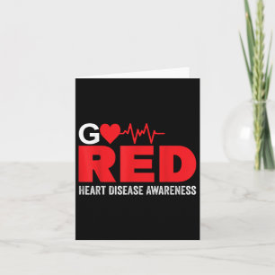 Go Red For Heart Disease Awareness Monat Februar Karte
