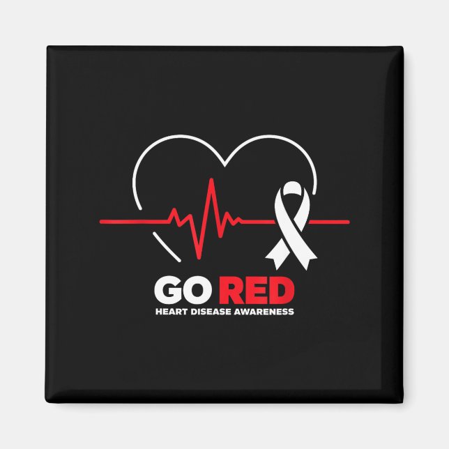 Go Red For Women American Chd Heart Disease Month  Magnet (Vorne)