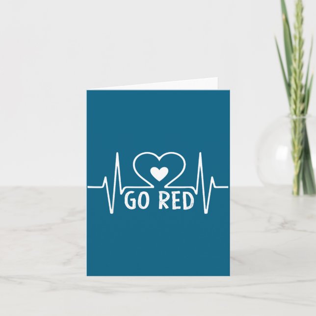Go Red For Women American Heart Disease Month Awar Karte (Vorderseite)