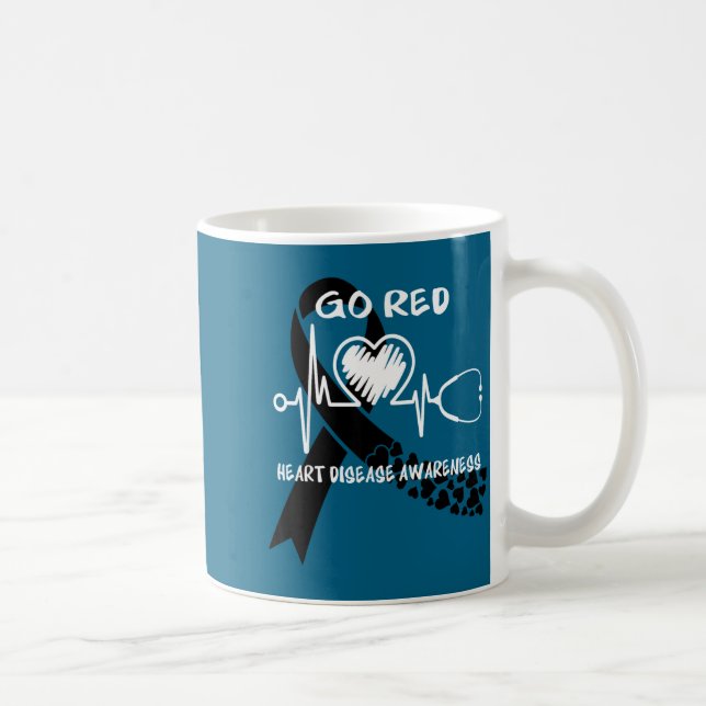 Go Red Heart Disease Awareness Month  Kaffeetasse (Rechts)