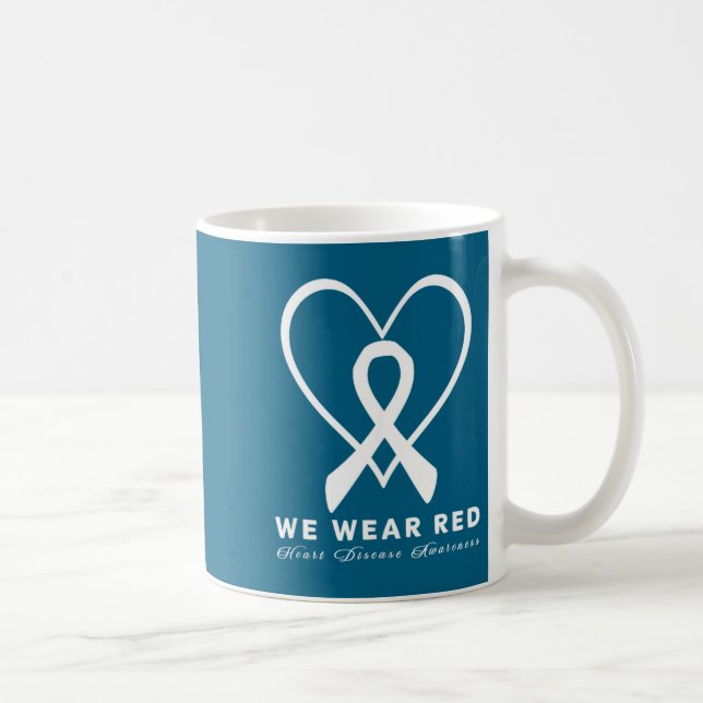 Go Red In February Heart Disease Awareness Health  Kaffeetasse (Rechts)