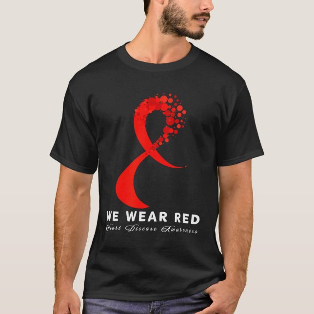 Go Red In February Heart Disease Awareness Health  T-Shirt (Vorderseite)