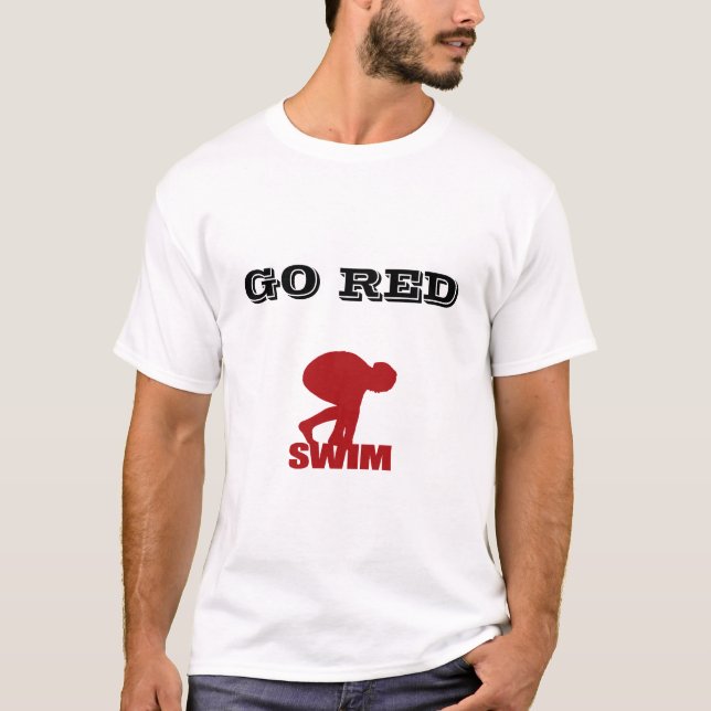 GO RED SWIM Tee Shirt (Vorderseite)