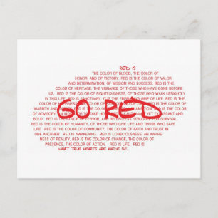 GO RED - Vorbeugung von Herz-Kreislauf-Erkrankunge Postkarte