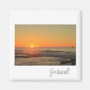 Go Reise Sunset Ocean Yacht Magnet
