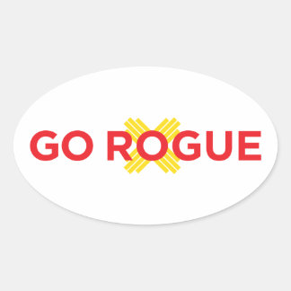 Go Rogue Oval Car Sticker