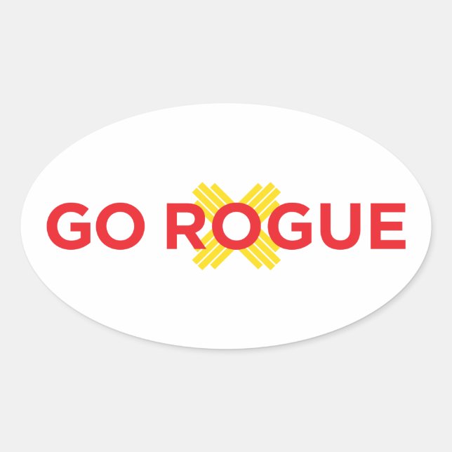 Go Rogue Oval Car Sticker (Vorderseite)