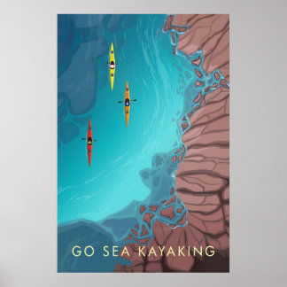 Go Sea Kayaking Travel Poster