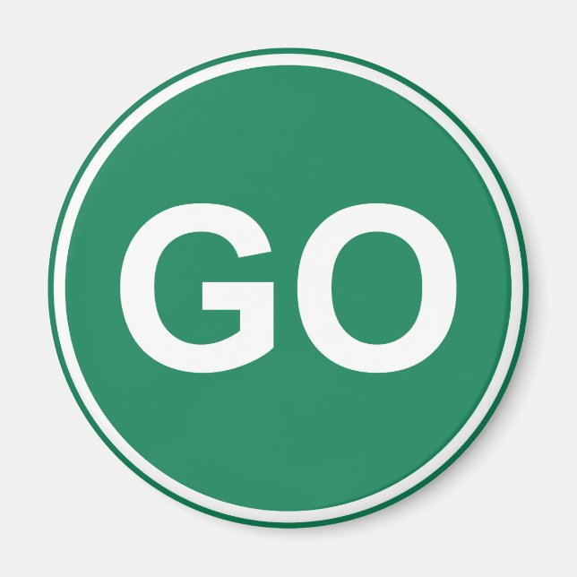 GO Sign Magnet (Vorne)