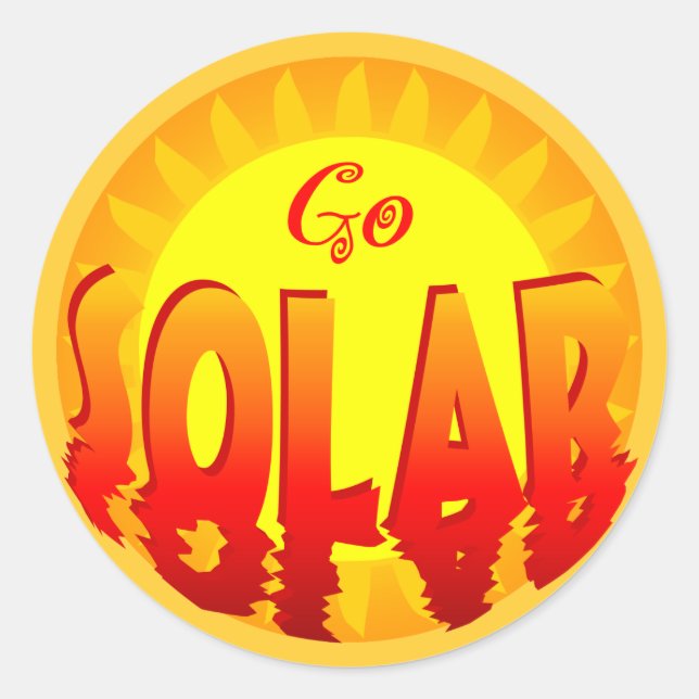 Go Solar Slogan Sticker (Vorderseite)