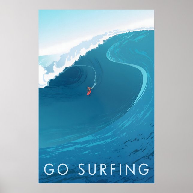 Go Surfing Travel Poster (Vorne)