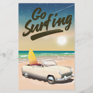 Go Surfing Travel Poster! Briefpapier