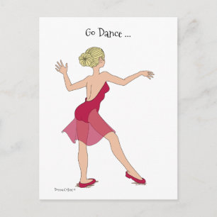 Go Tance Postcard Einladungspostkarte