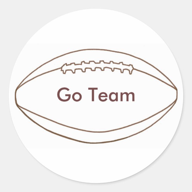 Go Team Football Kontur Aufkleber (Vorderseite)