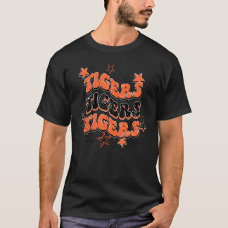 Go Tigers School Spirit Spirit Wear Orange und Bla T-Shirt