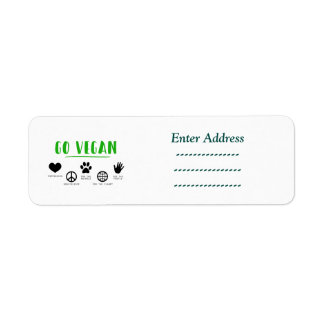 Go vegan pour la planète Sticker étiquette de adre
