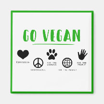 Go Vegan Slogan Zitat Menschen, Planet, Tier