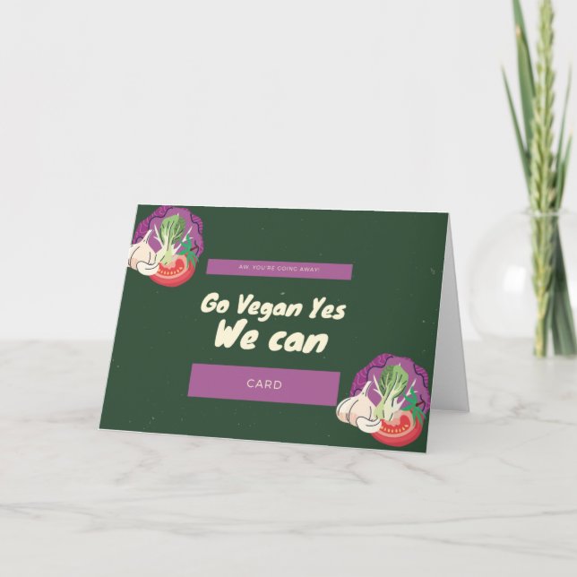 Go Vegan Yes We Can Discount  Dankeskarte (Vorderseite)