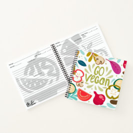Go Vegane Rezept-Notebooks Notizbuch