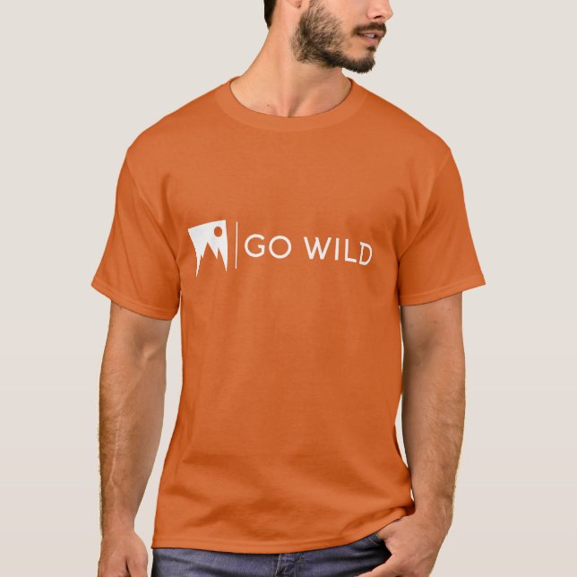 Go Wild Modern Design Dunkler T - Shirt (Vorderseite)