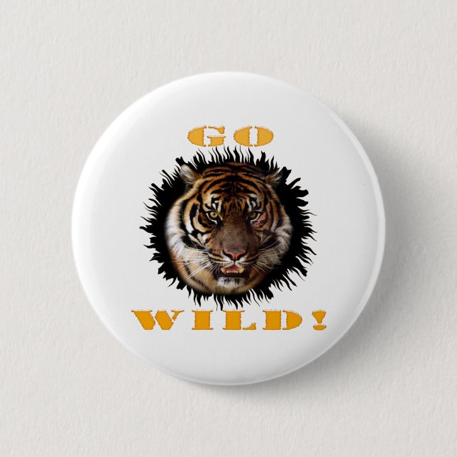 Go Wild Tiger Button (Vorderseite)