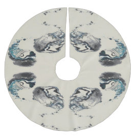 Go With the Flow - Acrylic Pouring Polyester Weihnachtsbaumdecke