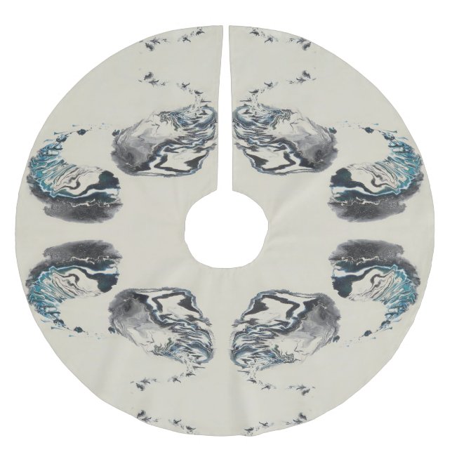 Go With the Flow - Acrylic Pouring Polyester Weihnachtsbaumdecke (Vorderseite)