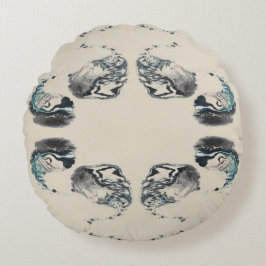 Go With the Flow - Acrylic Pouring Rundes Kissen