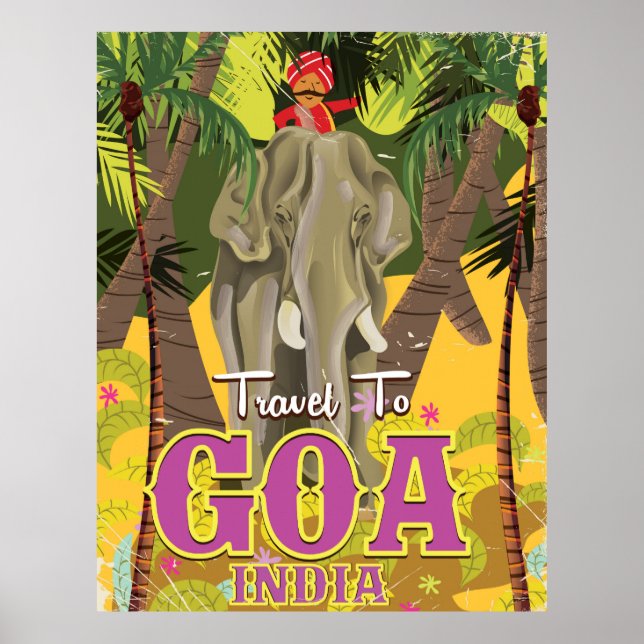 Goa India Vintage Reiseplakat Poster (Vorne)