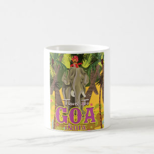 Goa Indien Vintage-Reiseposter Kaffeetasse