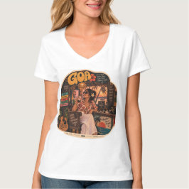 Goa — Mädchen an der Bar, nächtliche Küstenatmosph T-Shirt